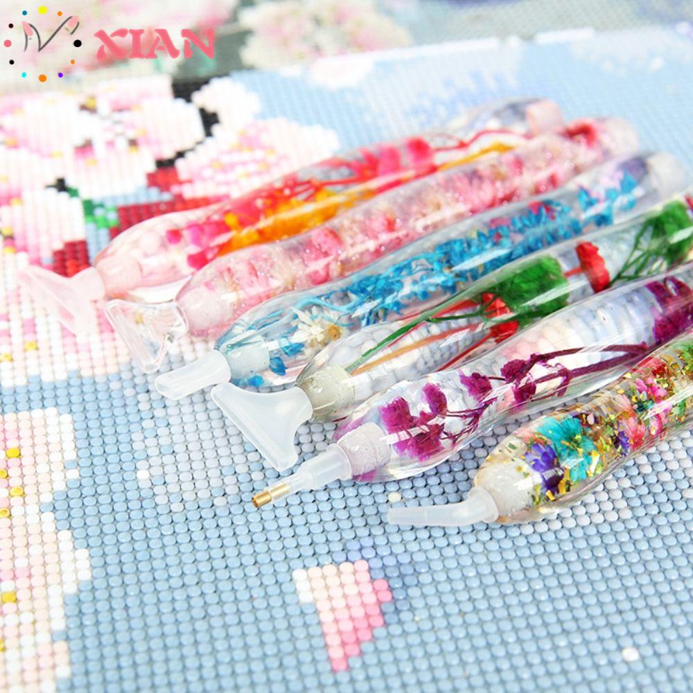 Xiantin Bút Vẽ Móng Nghệ Thuật Bằng Nhựa Resin Hình Hoa Lấp Lánh DIYPhụ Kiện Bút Vẽ Resin Chuyên Dụng