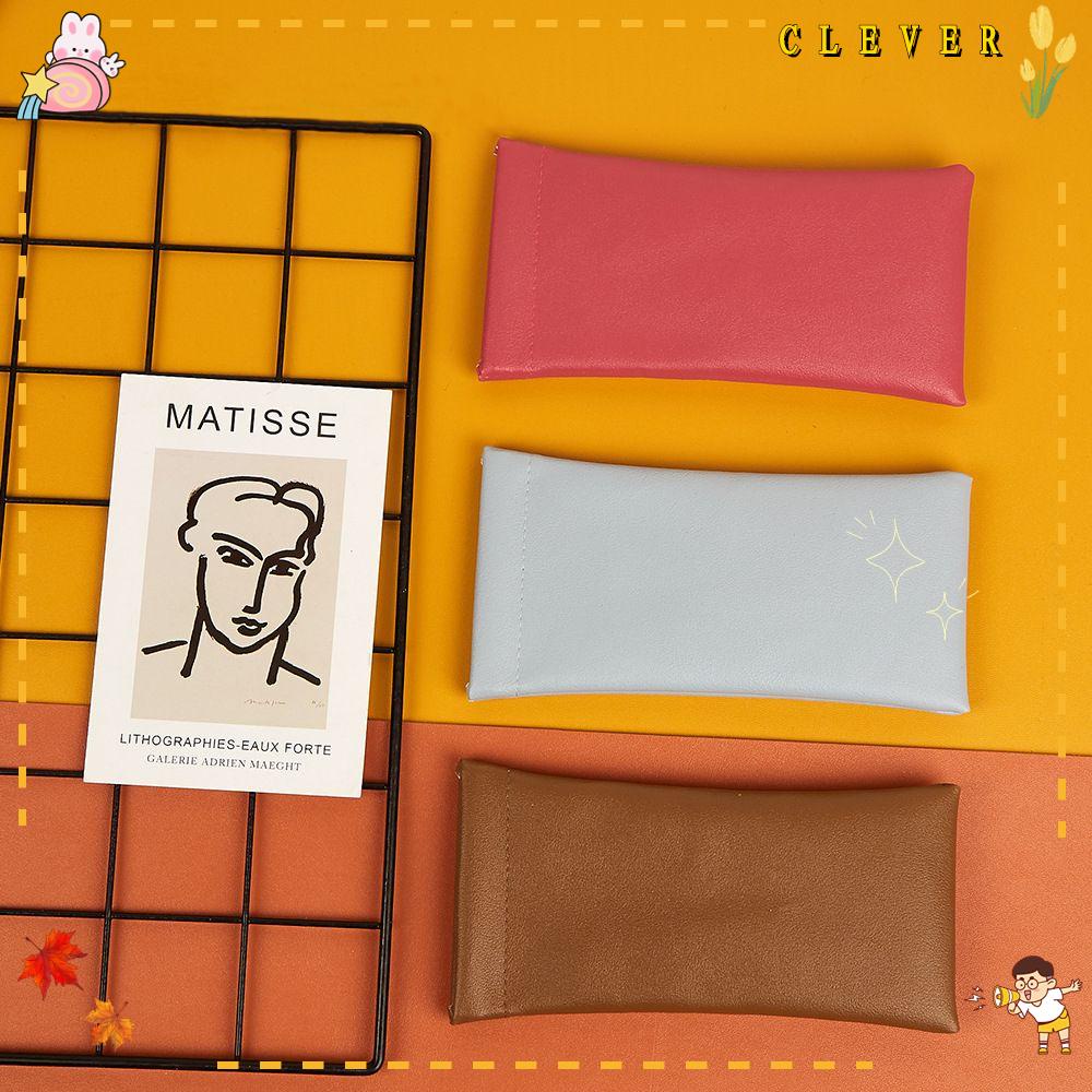 CLEVER Ví Đựng Mắt Kính / Cọ Trang Điểm Bằng Da PVC Thời Trang