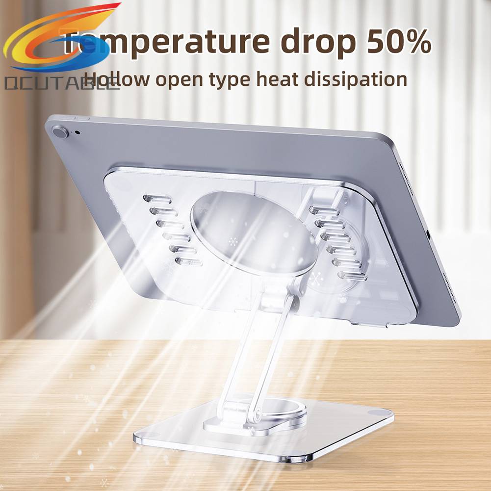 Giá Đỡ Máy Tính Bảng Trong Suốt Chống Trượt Có Thể Gấp Gọn Tiện Dụng Cho Gia Đ