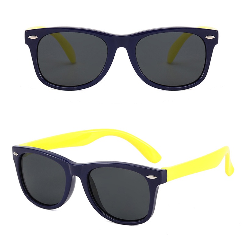 Kính Mát Phân Cực Mặt Tròn Gọng Silicon Dẻo Chống Tia UV400 Thời Trang Cho Bé RYVN