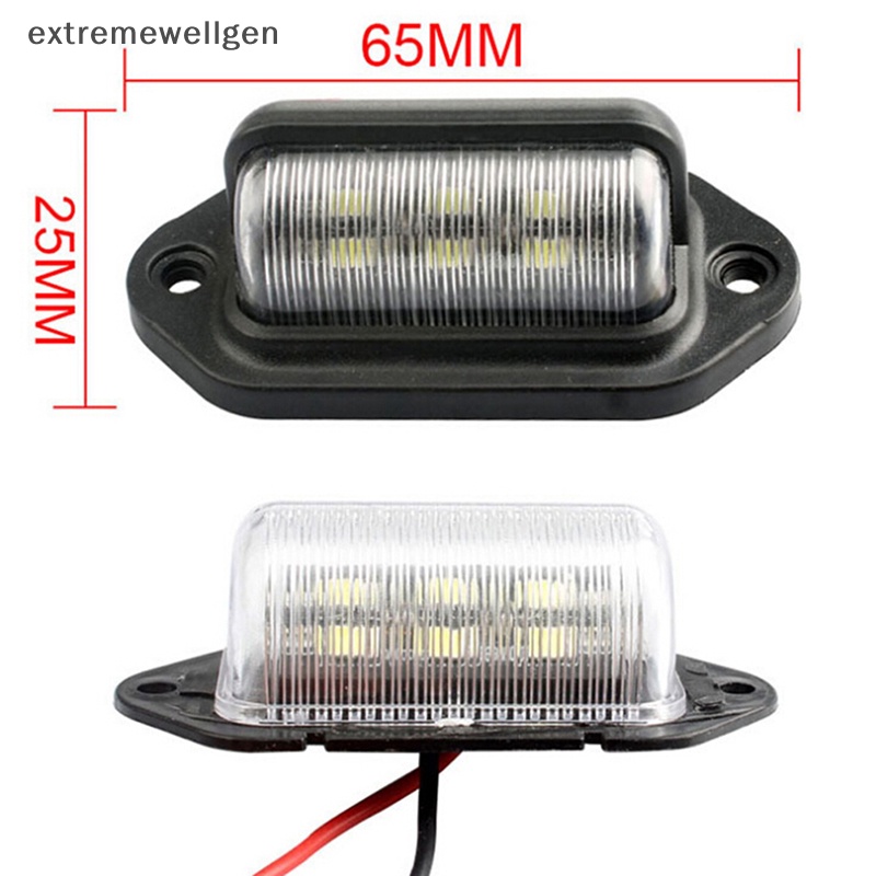 1 Đèn LED 6 Bóng 12V Chống Thấm Nước Gắn Biển Số Xe Hơi / Tàu Thuyền