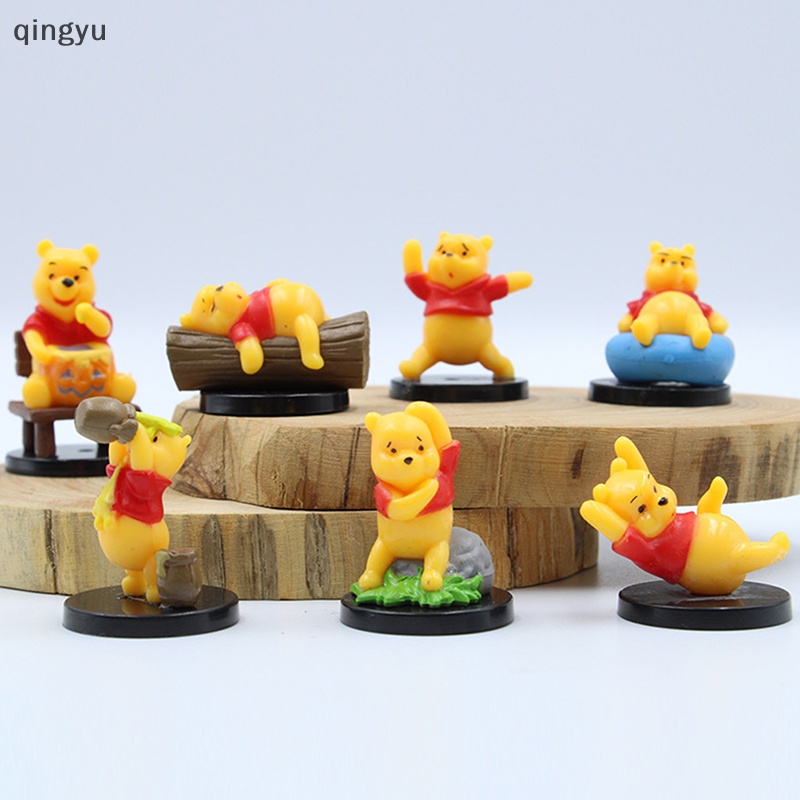 DISNEY Bộ 7 Mô Hình Nhân Vật Hoạt Hình Winnie The Pooh Bằng PVC