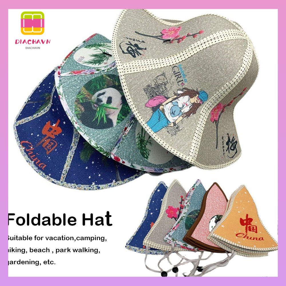 DIACHAVN Mũ Cói Rộng Vành Chống Tia UV Thời Trang Xuân Hè