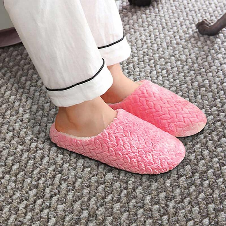 New 1 pair Ladies Women Winter Warm Lined Bedroom House Slippers Shoes