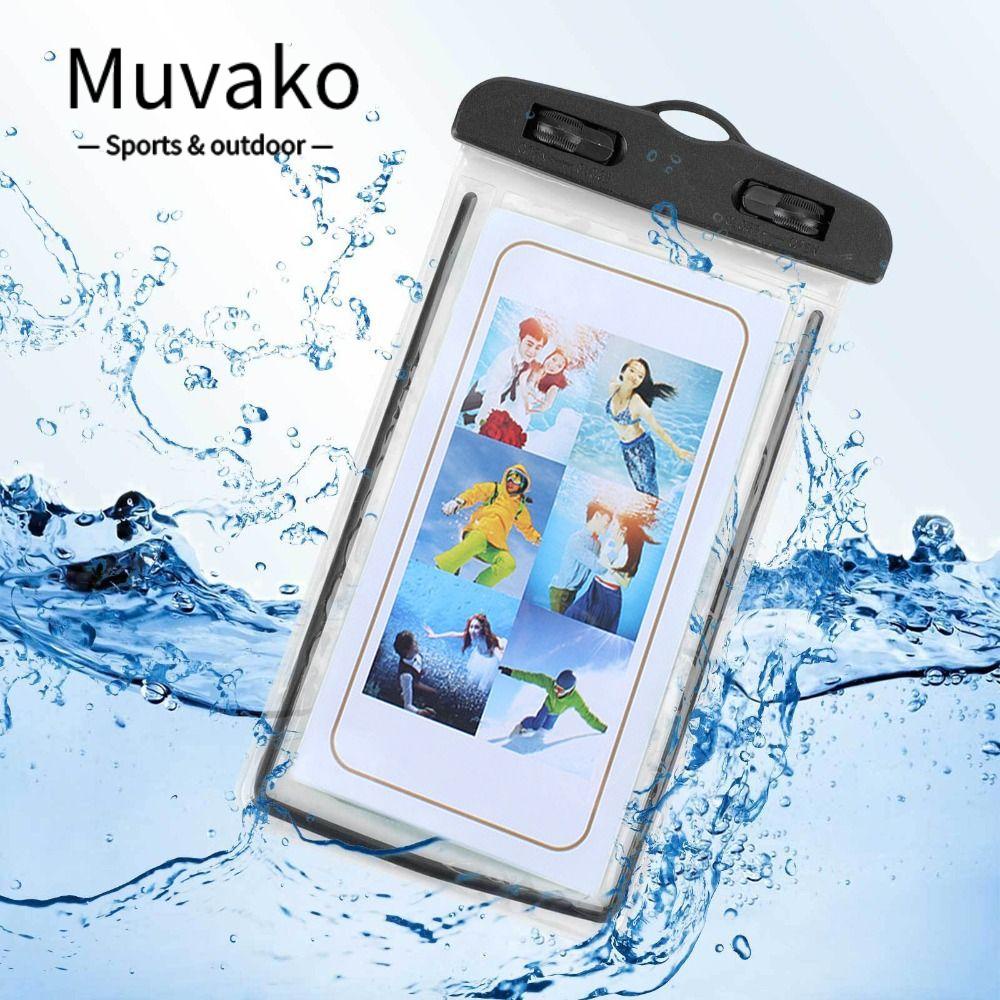 MUVAKO Túi Khí Nổi Chống Nước Màu Dạ Quang Cho Điện Thoại Khi Đi Bơi / Lặn Biển