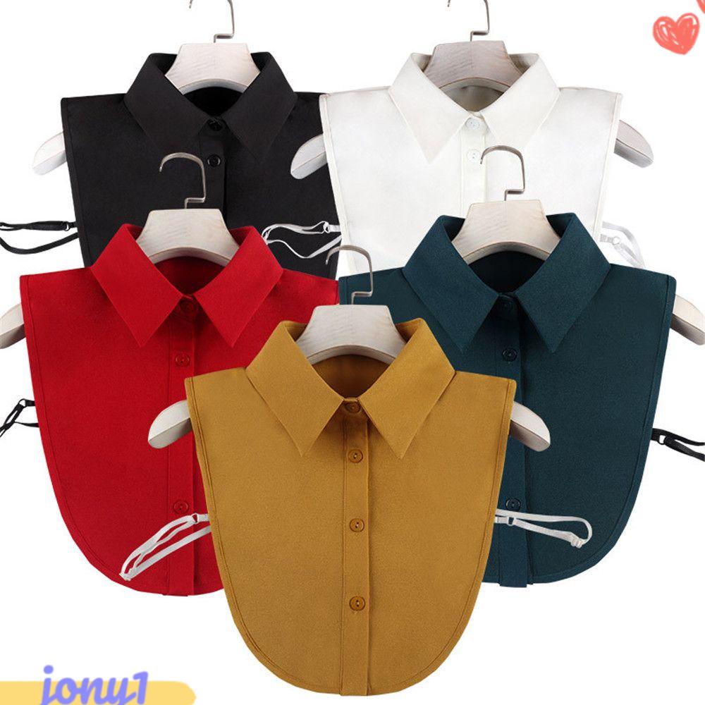 JONYE Cổ Áo Rời Cổ Bẻ Giả Len Phong Cách Vintage Thời Trang