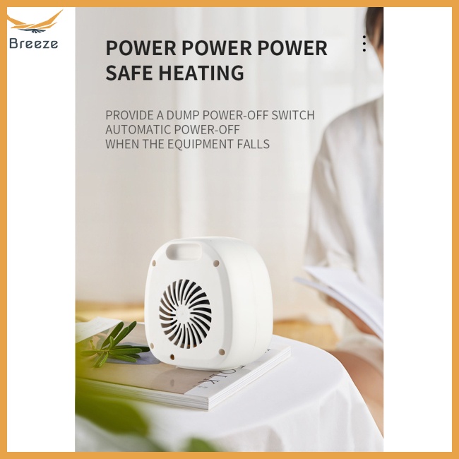 Quạt Sưởi Điện Mini 3600Rpm 3 Mức Độ 36db Tiếng Ồn Thấp Nhỏ Gọn Không Gây Tiếng Ồn