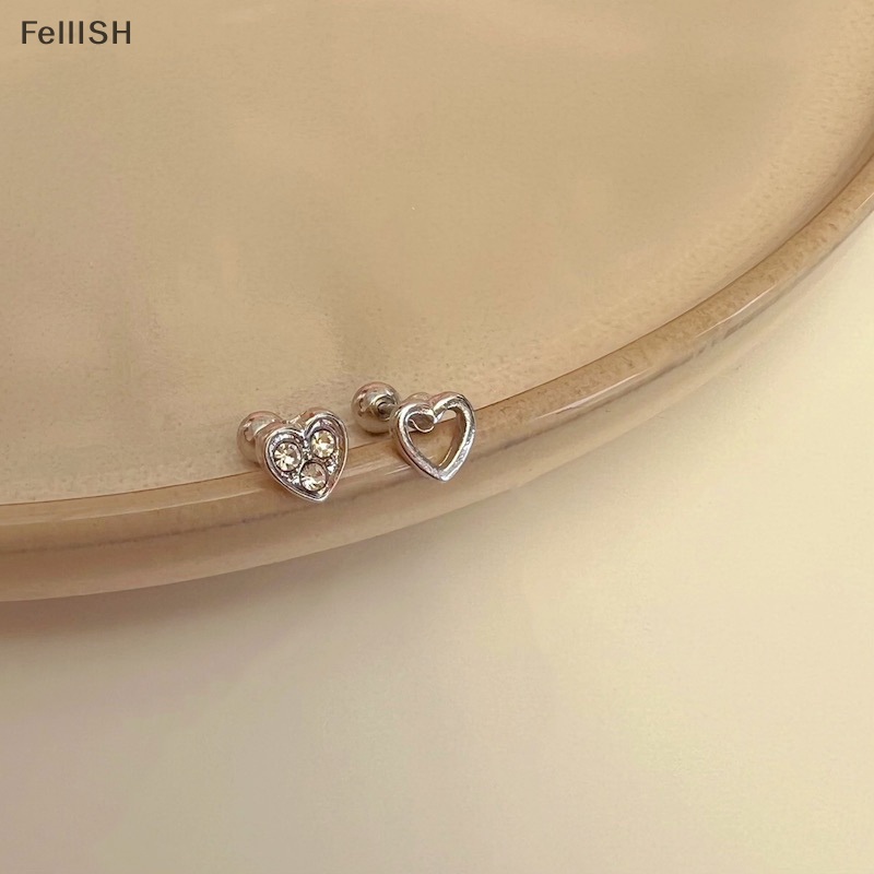 1 Đôi Bông Tai Hình Trái Tim Rỗng Thời Trang Dành Cho Nữ 439br