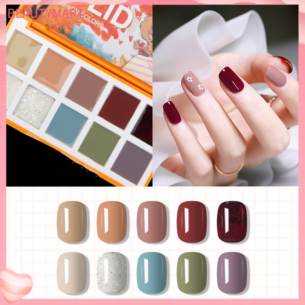 Sơn Móng Tay 12ml Thành Phần An Toàn Nhanh Khô Hiệu Ứng Màu Sắc Tươi Sáng Lâu Trôi 10 Màu Sắc Tùy Chọn