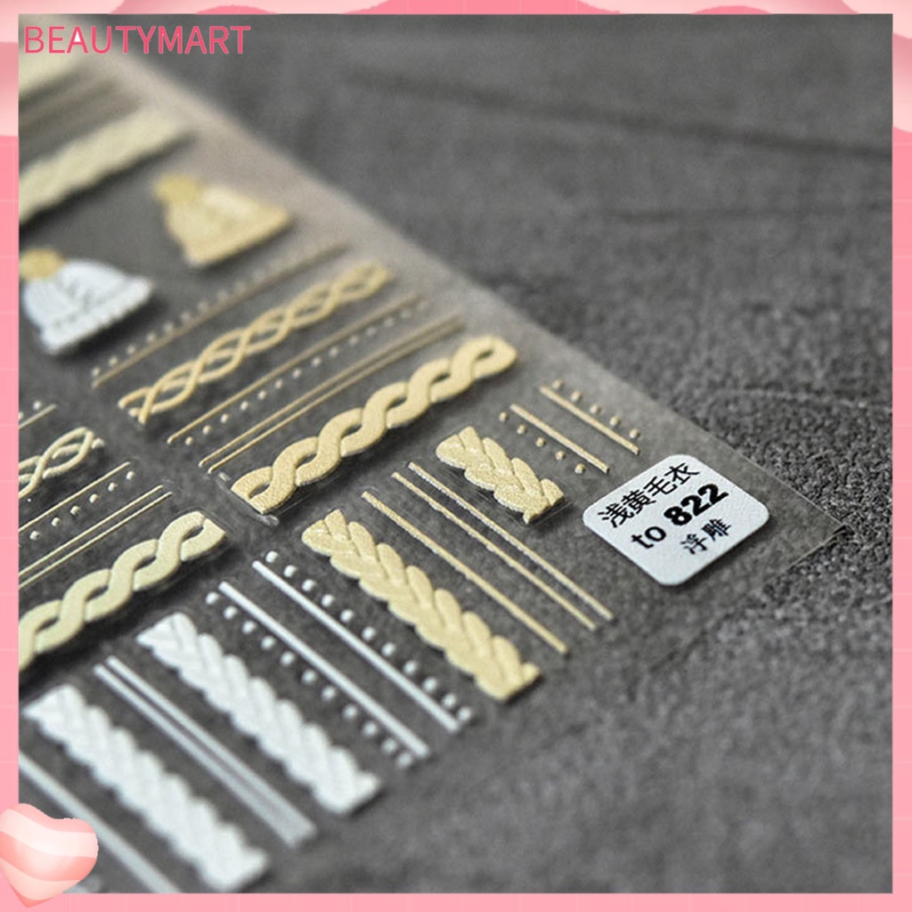 Miếng Dán Trang Trí Móng Tay Tạo Hiệu Ứng 3D Siêu Mỏng Họa Tiết Bông Tuyết Năm Mới