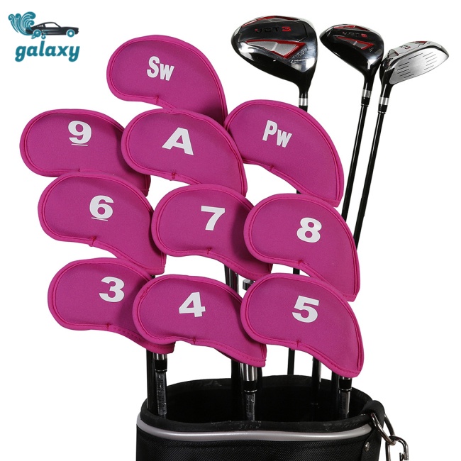 Galaxy Set 10 Vỏ Bọc Đầu Gậy Đánh Golf Chống Trầy Xước Tiện Dụng