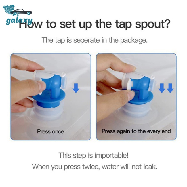 Galaxy Túi Đựng Nước Dung Tích 5 / 10l Có Thể Gấp Gọn Tiện Dụng Khi Đi Du Lịch