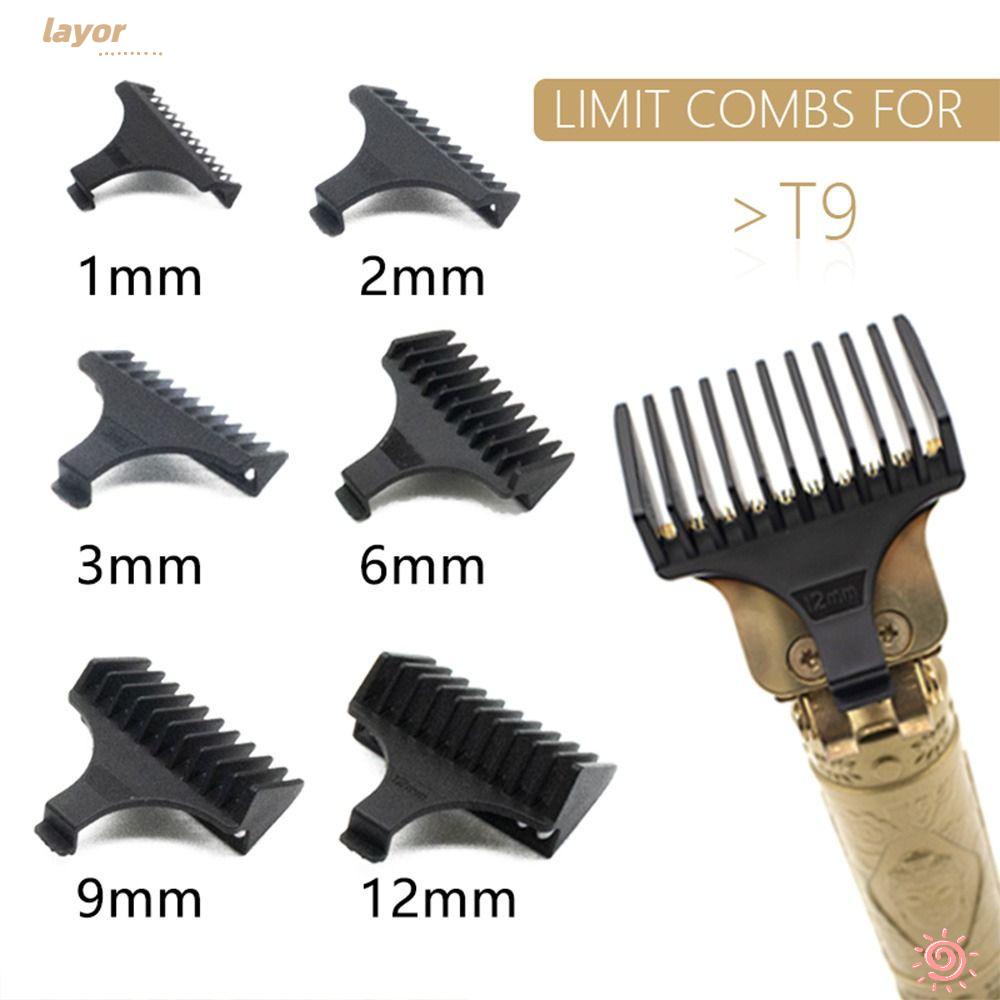 LAY Bộ 10 Lược Cắt Tóc Thời Trang Cho Nam Giới T9 1 / 2 / 3 / 4 / 9 / 12Mm