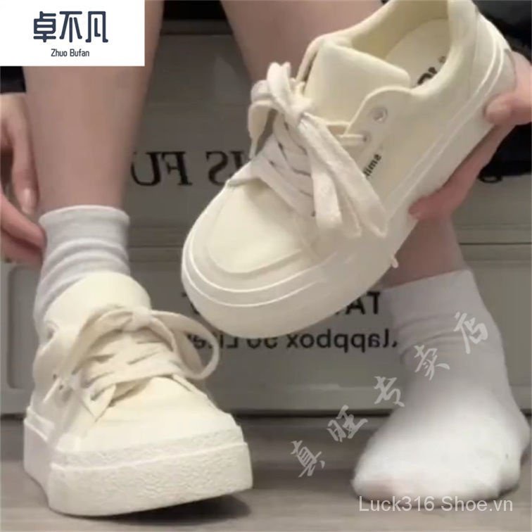 Giày Thể Thao Vải Canvas Đế Dày Phong Cách Hàn Quốc Thời Trang Mùa Hè Mới 2023