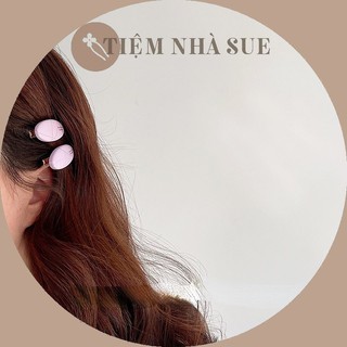 Kẹp Tóc Mái Acrylic Hình Oval Dễ Thương Suesue kẹp mái màu pastel Hàn Quốc siêu cute