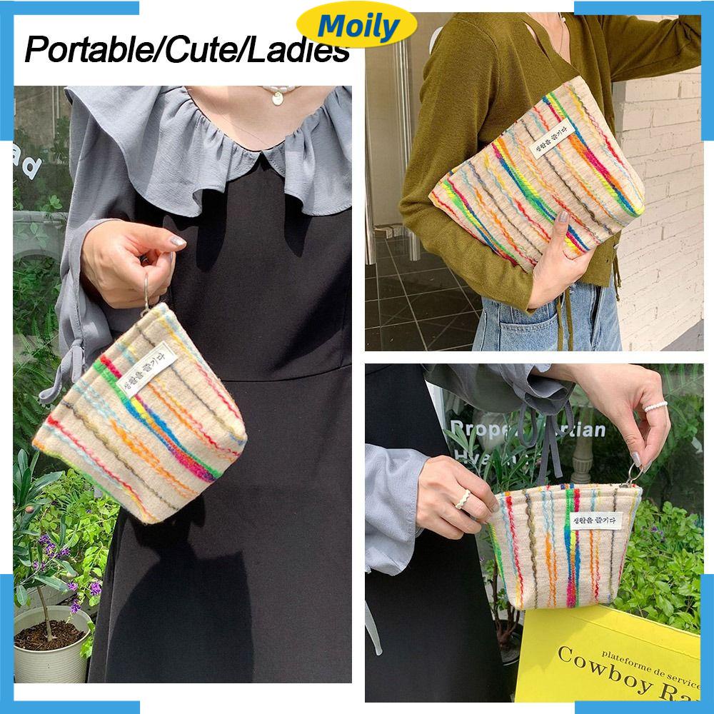 MOILYVN Túi Đựng Mỹ Phẩm Màu Sắc Tương Phản Tiện Dụng Mang Đi Du Lịch