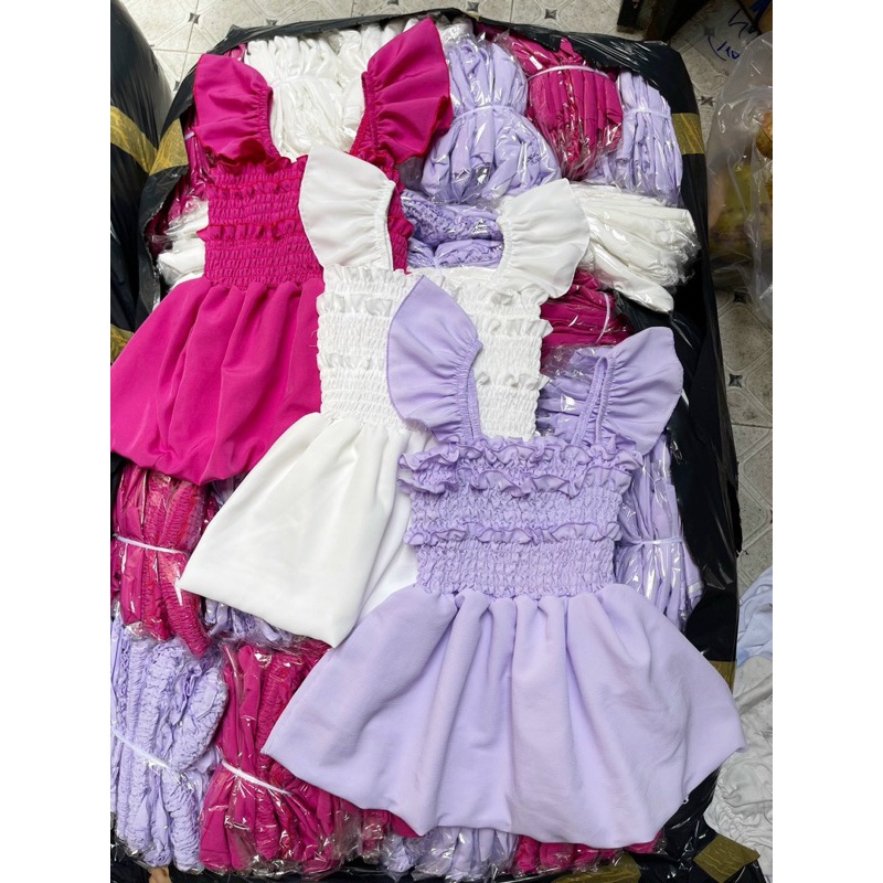 Áo hai dây nhúng bí tay bèo cánh tiên , Áo  cánh tiên Trễ Vai Tay Bồng Hoa Nhí và trơn Tiểu Thư Nữ Chất Đũi Xốp uk