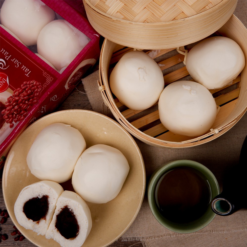 Bánh bao nhân đậu đỏ Lim Kee SINGAPORE 280G/ 8 bánh