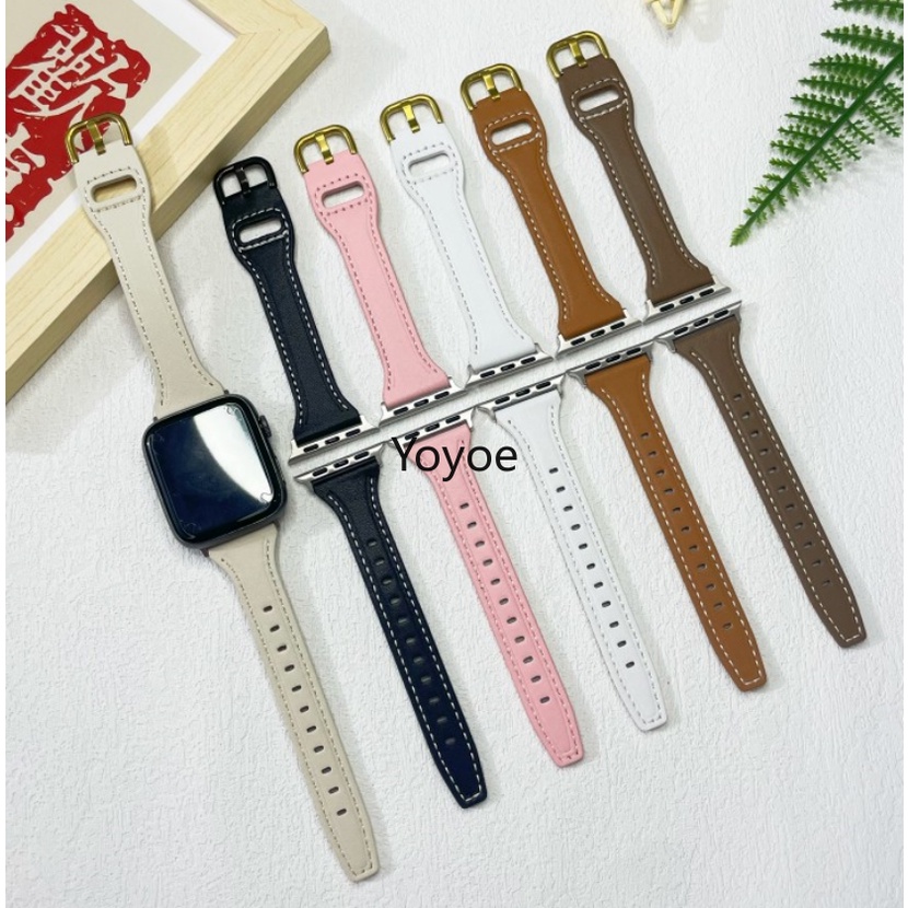 Dây Đeo Thay Thế Bằng Da Mới Cho iWatch Series Ultra 3 4 5 SE 6 7 8 49mm 44mm 40mm 41mm 45mm 42mm