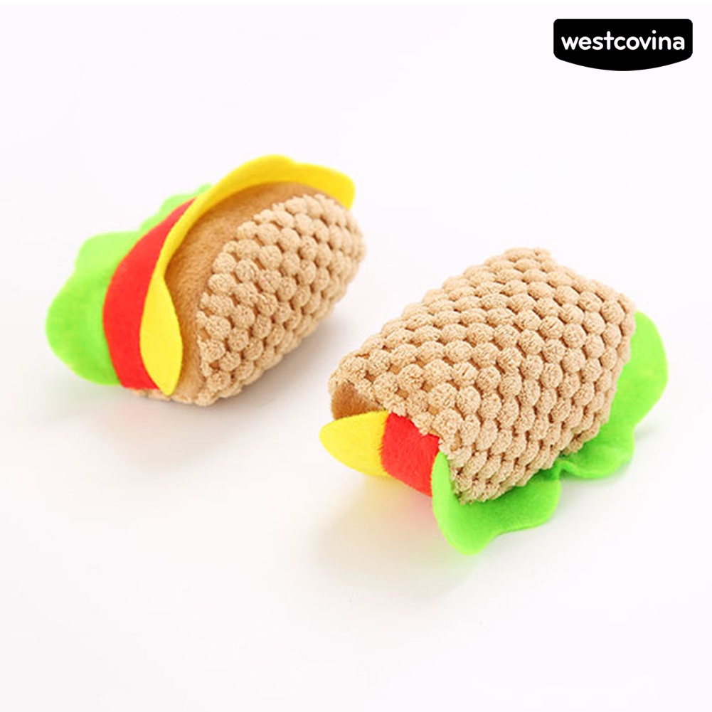 [COD]♞Đồ Chơi Nhồi Bông Hình Hamburger Chống Cắn Cho Mèo Cưng