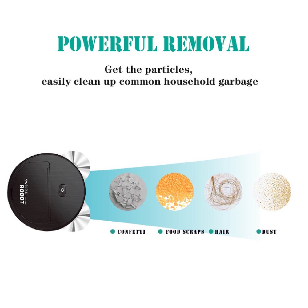 Robot Hút Bụi Thông Minh 3 Trong 1 1200mAh