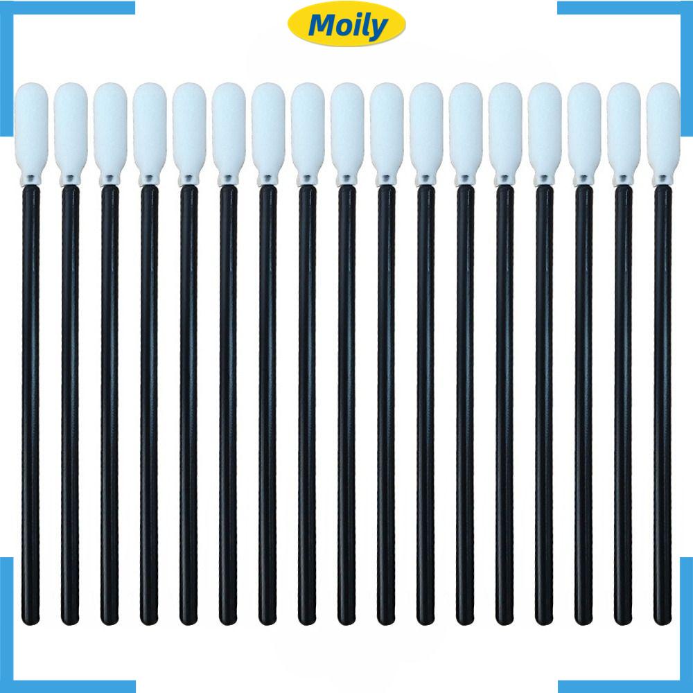 Set 200 Tăm Bông Vệ Sinh Bằng Bọt Biển Màu Đen Linh Hoạt Kích Thước 116mm 4.56 ''