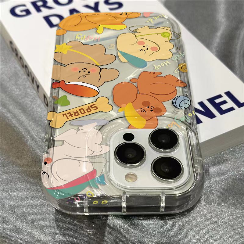 Ốp điện thoại iPhone14promax gấu chơi đáng yêu Ốp mềm 1312/11 táo 7/8Plus trong suốt xr/Ins WFG9