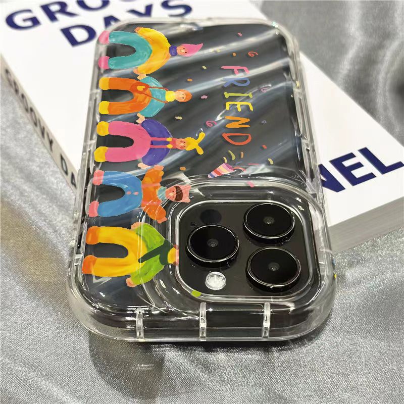 Ốp Điện Thoại Mềm Trong Suốt Họa Tiết Rainbowman Cho iPhone14promax 1312 / 11 7 / 8plus xr / sins Uwa