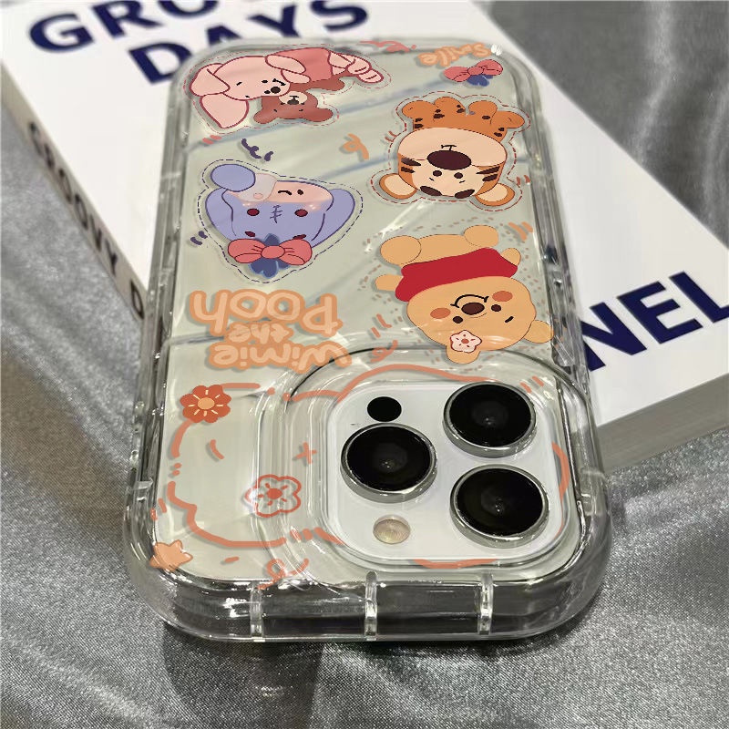 Ốp Điện Thoại Mềm Trong Suốt Hình Gấu Pooh Cho Iphone14promax / set 8sins7 Apple xr1312 / 11 / plus