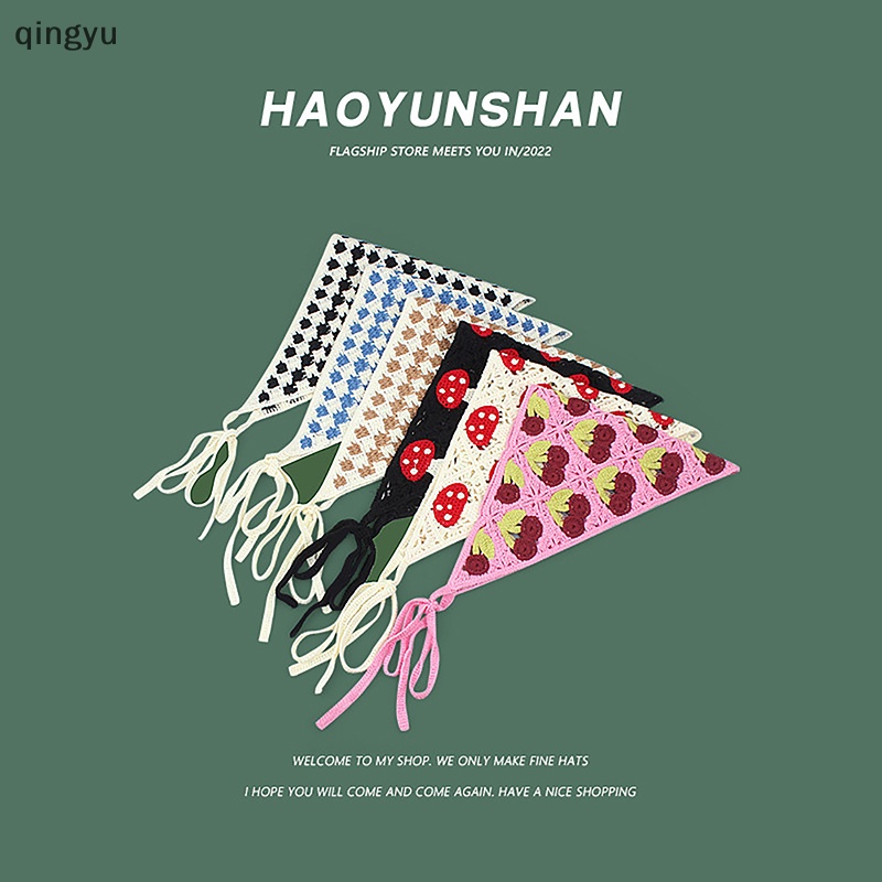 Qingyu Băng Đô Hình Nấm / Hoa Cúc Nhỏ Đan Móc Thủ Công Rỗng Phong Cách Hàn Quốc