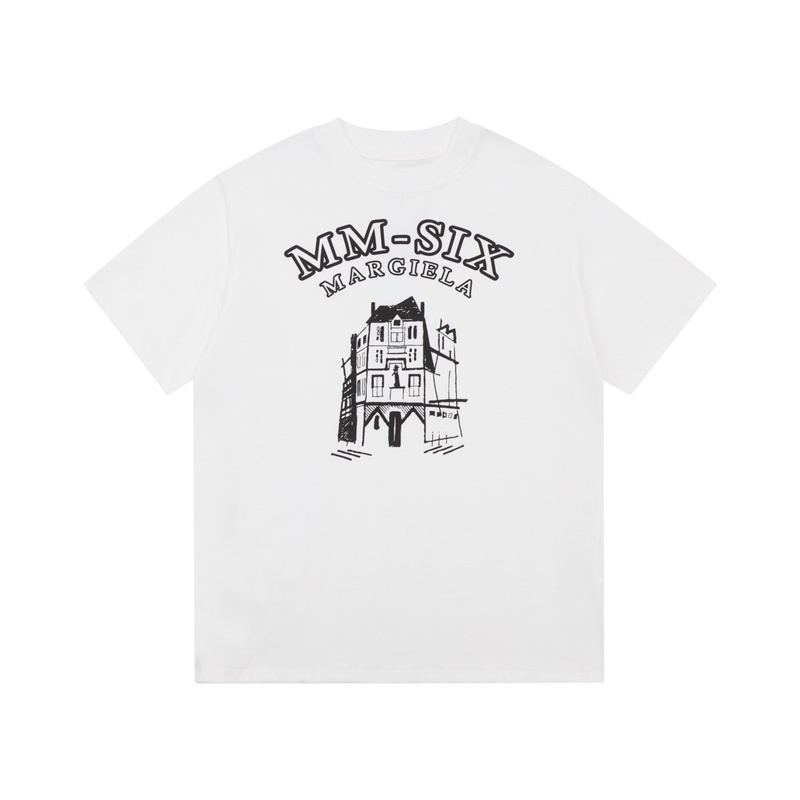 : Argiela :rend : rban : anuscript :rint :ose high-quality casual short sleeve :-shirt