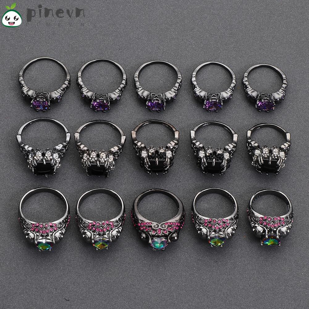 PINEVN Nhẫn HìNh ĐầU Lâu ThờI Trang Cho Nam Nữ