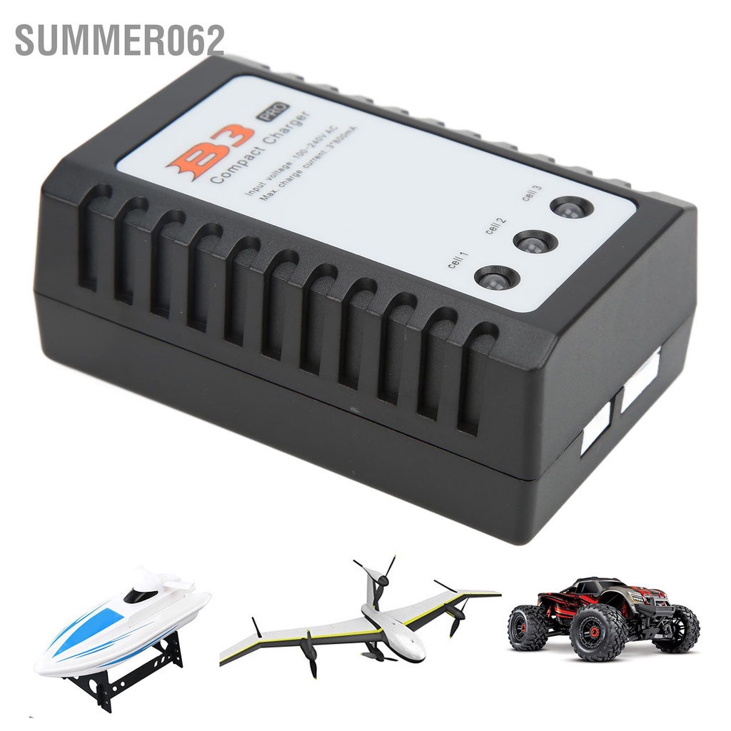 Summer062 Pin Lithium 7.4V 11.1V 2S 3S Bộ Chuyển Đổi Nguồn Sạc Đơn Giản Cho IMAX B3 Phích Cắm US 110‑240V