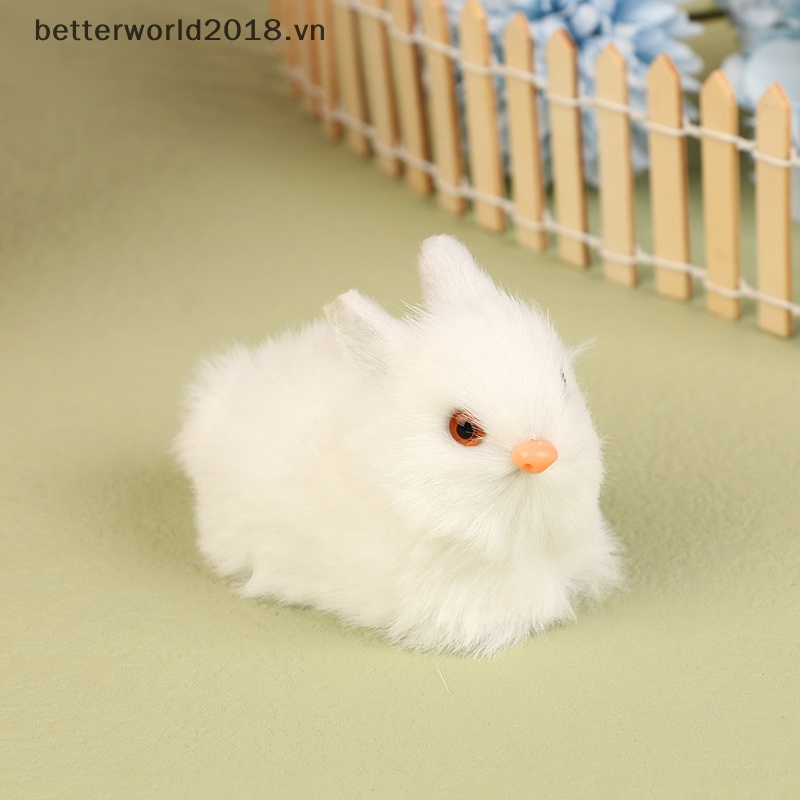 Đồ trang trí Động Vật Giả Lông Thỏ Trang Trí Nhà Cửa