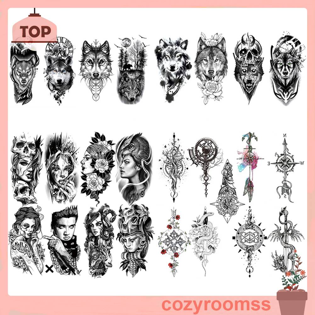 Hình Xăm Dán Tạm Thời Chống Nước Dùng Một Lần Độc Đáo