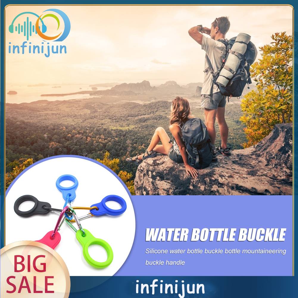 Set 5 Móc Khóa Bình Nước Bằng Silicone Tiện Dụng Khi Đi Cắm Trại