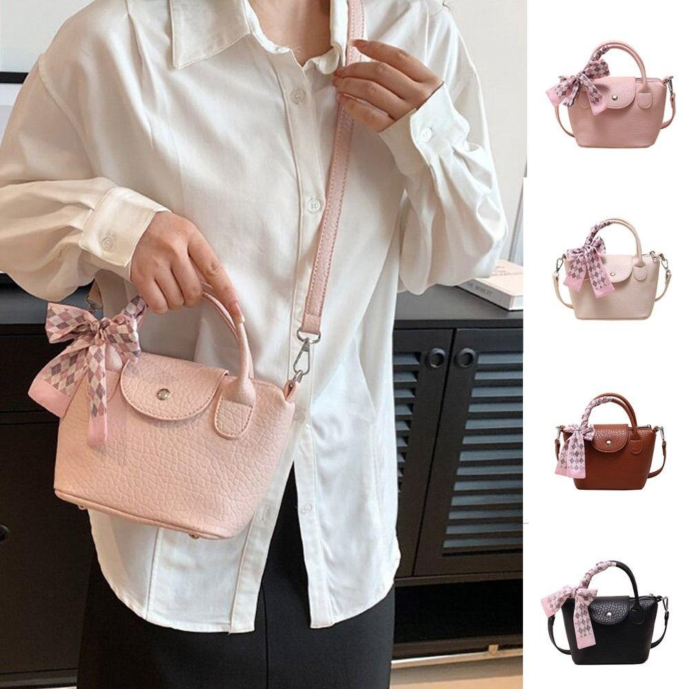 MIQUEL Túi Đeo Chéo Da Pu Phối Khăn Lụa Thời Trang Cho Nữ