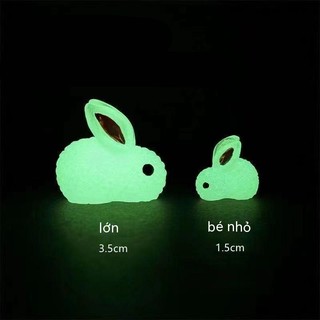 Đồ chơi, đồ trang trí thỏ phát sáng Mini 10 miếng