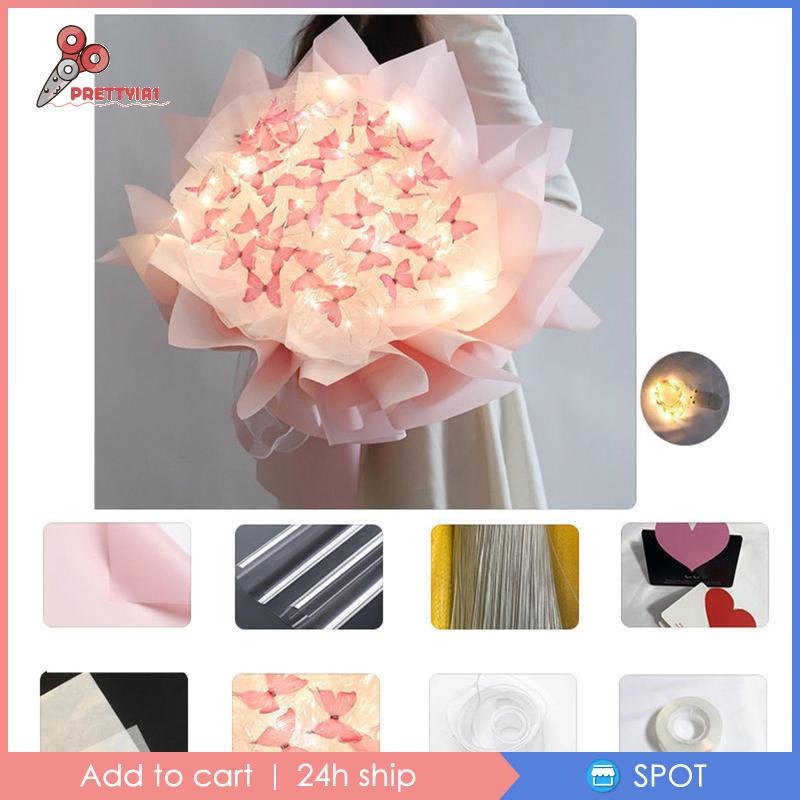 Túi Đựng Quà Họa Tiết Bươm Bướm / Hoa Xinh Xắn DIY