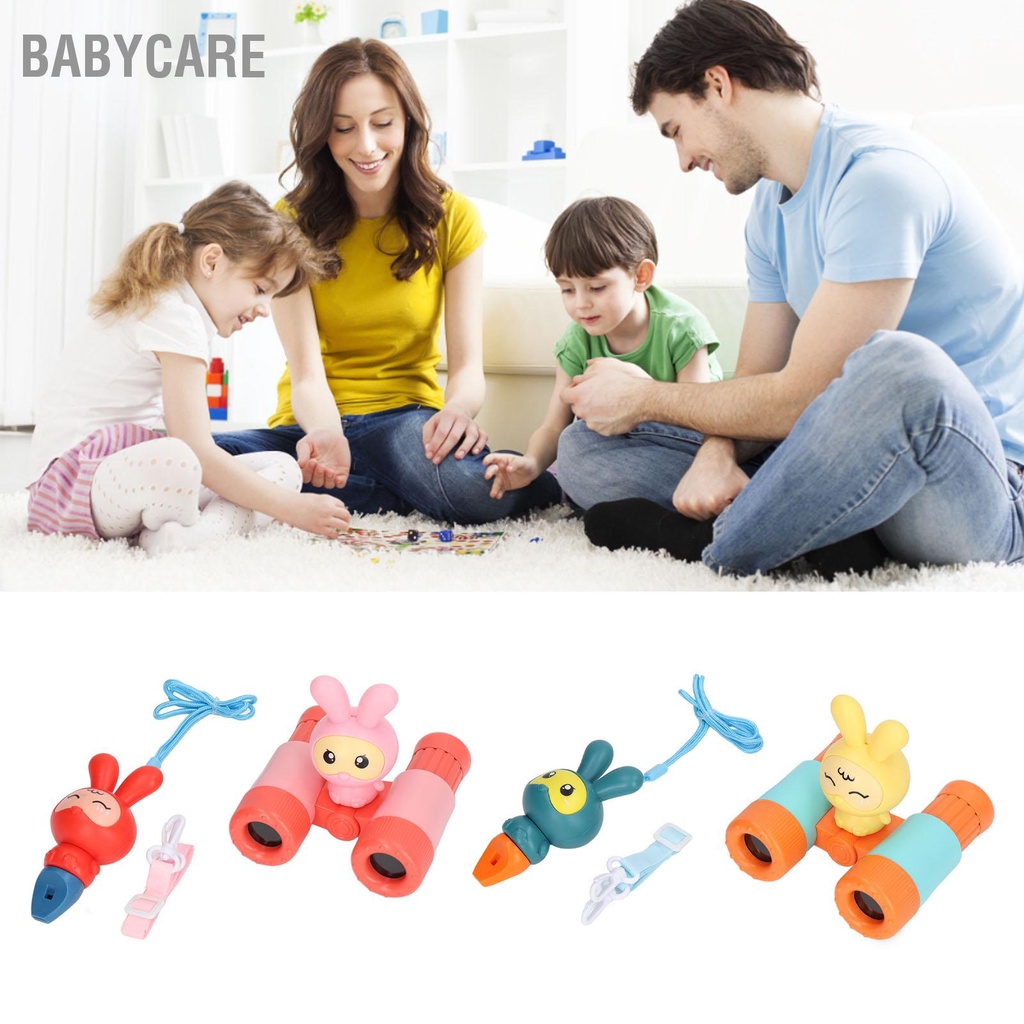 Babycare Có hàng sẵn Trẻ Em Ống Nhòm 8X Có Thể Tháo Rời Thiết Kế Hình Thỏ Đồ Chơi Còi Cho Bé Trai Gái