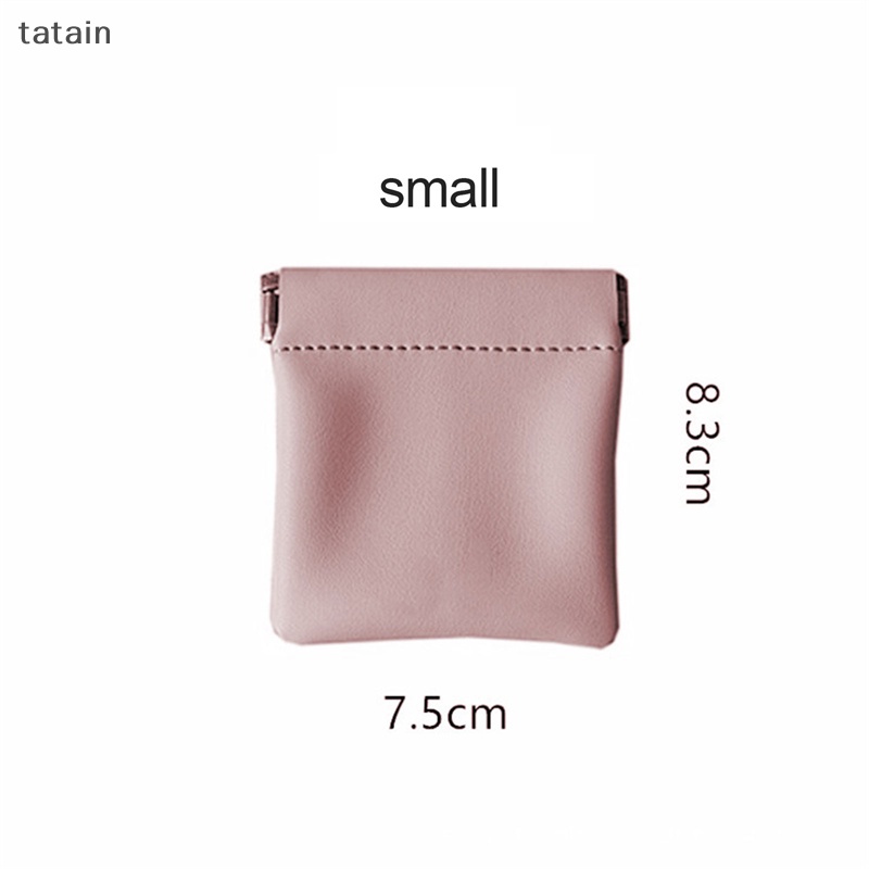 Tatain Túi Da Đựng Trang Sức Chìa Khóa Tiền Xu Tai Nghe Tự Động Đóng Kín