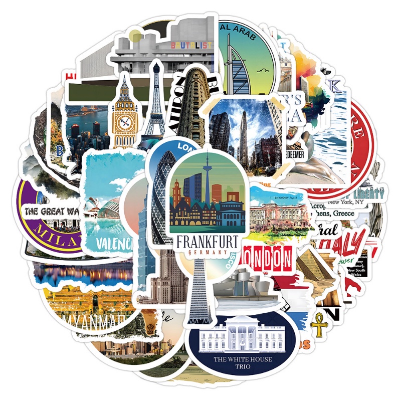 Z&M❀ Bộ 52 Miếng Dán Chống Thấm Nước Dùng Làm Đồ Chơi Kỷ Niệm