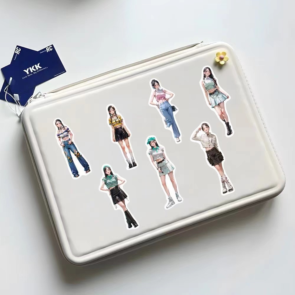 Bộ 57 Miếng Dán Hình Cô Gái anime Dễ Thương Chống Thấm Nước