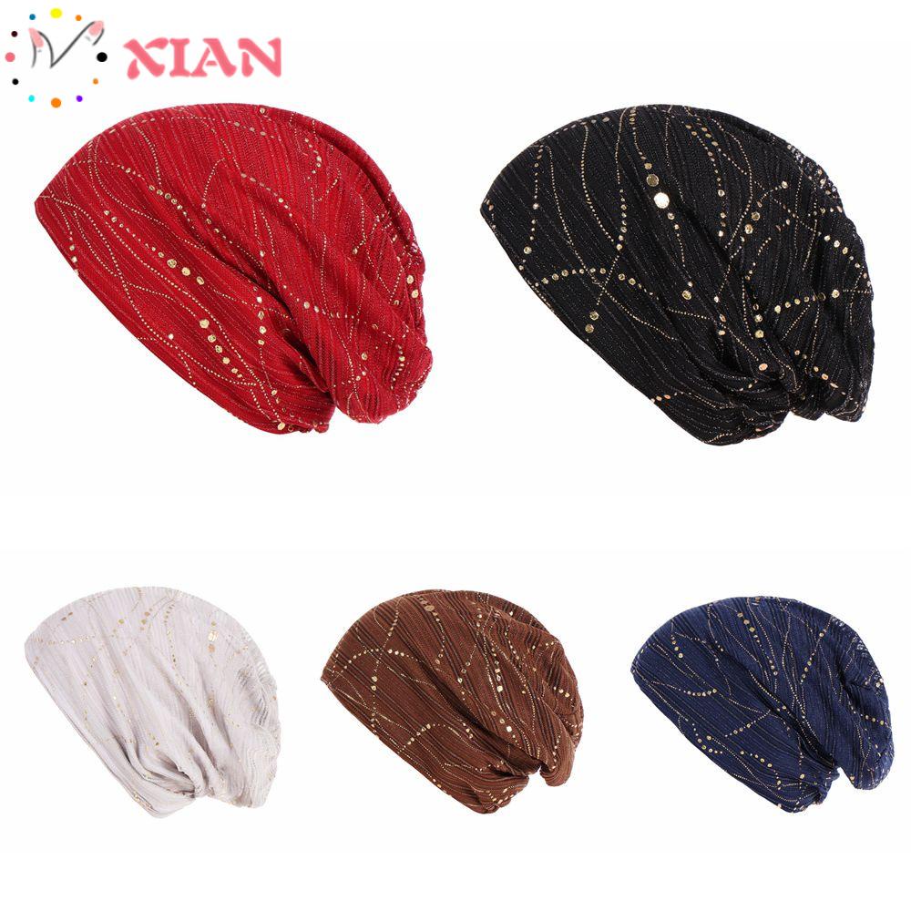 XIANTIN Mũ Trùm Đầu Co Giãn Thời Trang Cho Nữ