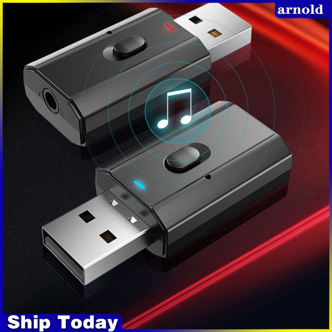 Thiết Bị Thu Phát Bluetooth 5.0 2 Trong 1 Rảnh Tay Cho Xe Hơi