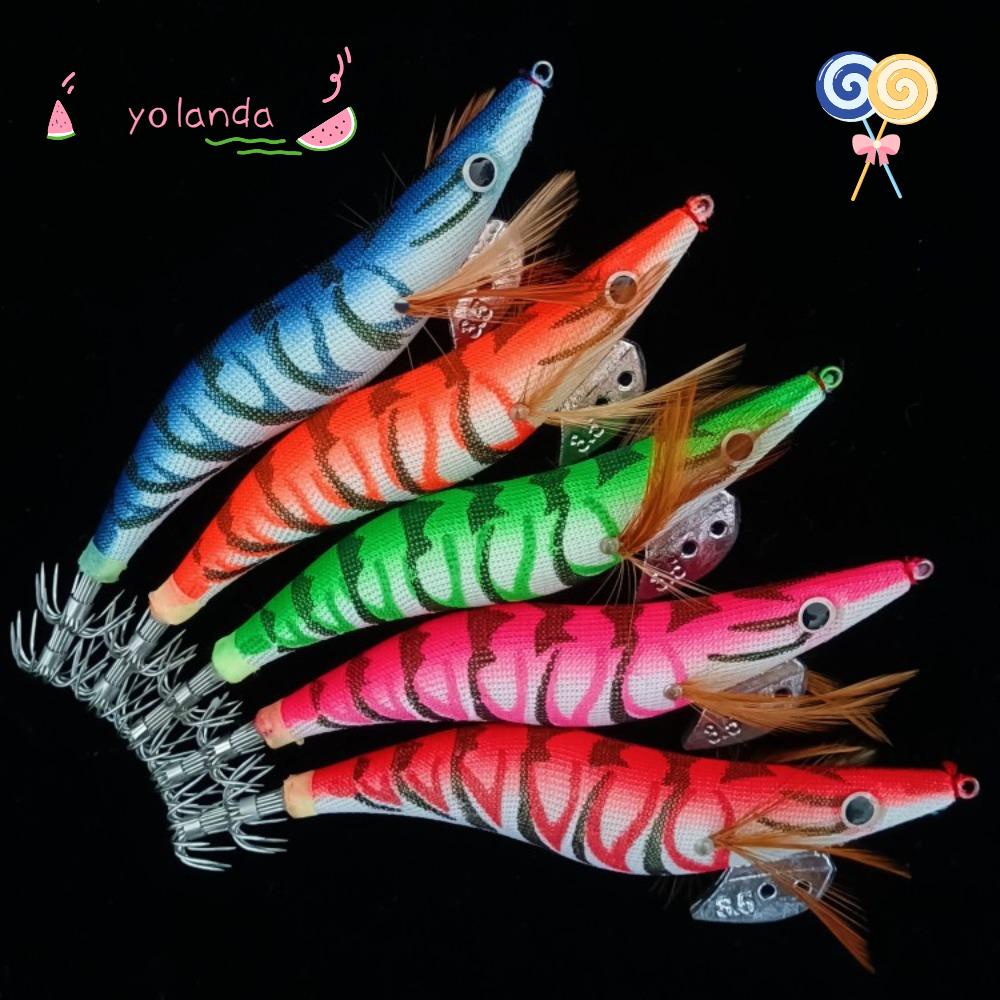 Bộ 5 Mồi Câu Cá Hình Mực 12g 2023 14.5g 19.9g