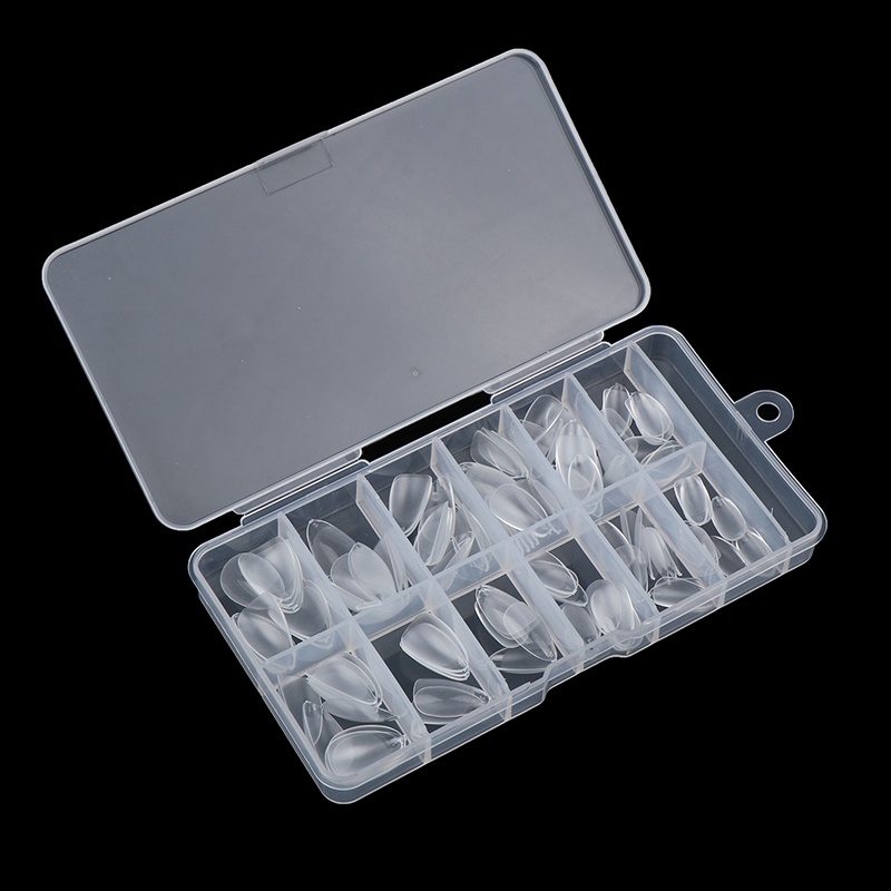 Hộp 120 Móng Tay Giả Bằng Acrylic Mềm Mại Điêu Khắc Hình Viên Thuốc