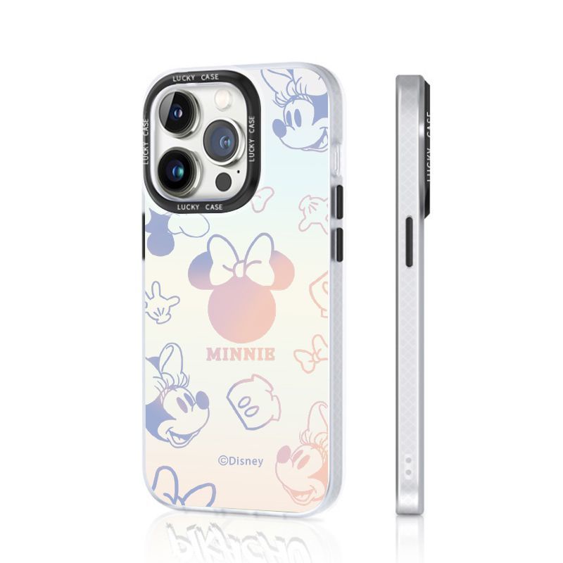 Ốp Điện Thoại Imd In Hình Minnie Màu Laser Hồng Xanh Dương Cho Iphone Xr12678Plus 1314I