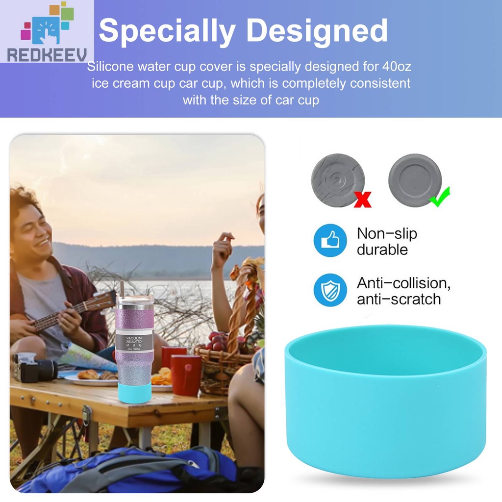 Bộ 2 Vỏ Silicon Bảo Vệ Bình Nước Chống Bỏng Cho Xe Hơi 40oz