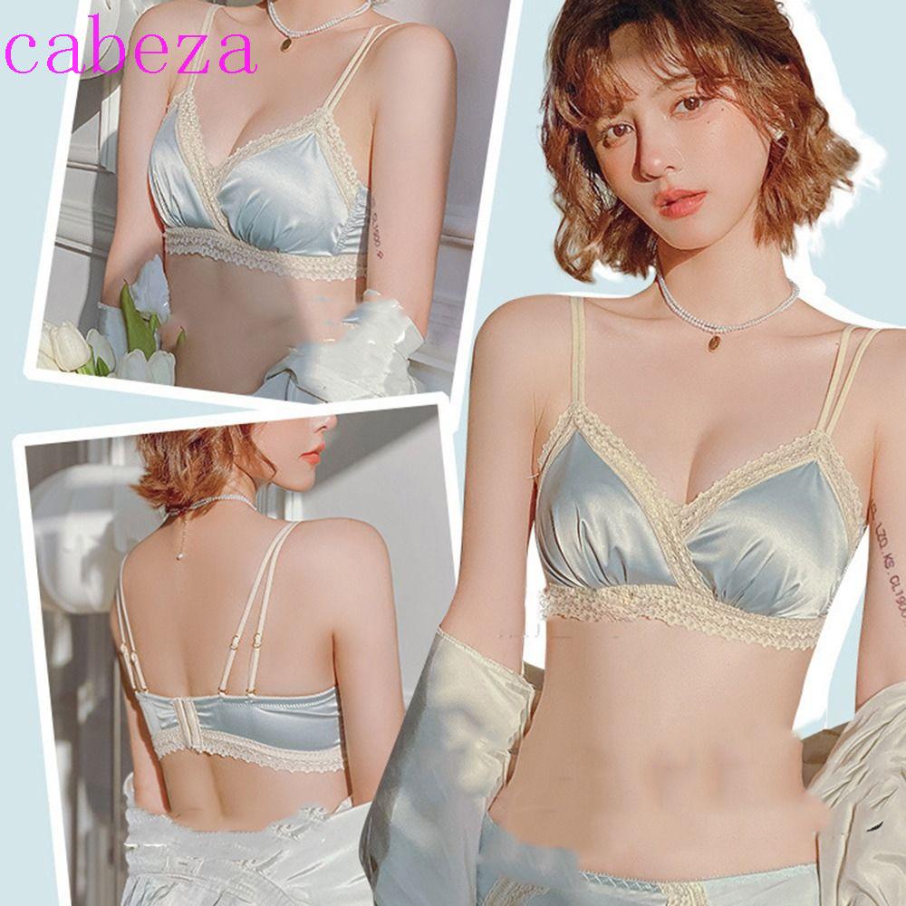 CABEZA Áo Lót Nâng Ngực Không Gọng Màu Sắc Đơn Giản Cho Nữ